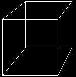 Wireframe model of a cube