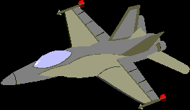 Shaded model of a jetfighter